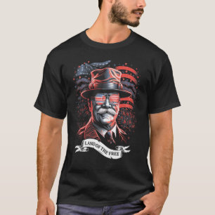 T-shirt Teddy Roosevelt 4 juillet Patrioti du drapeau amér