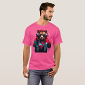 T-shirt Teddy Techno Bear Music (Devant entier)