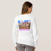 T-shirt tee à manches longues pour femmes. Joyeuse princes (Dos entier)