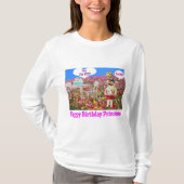 T-shirt tee à manches longues pour femmes. Joyeuse princes (Devant)