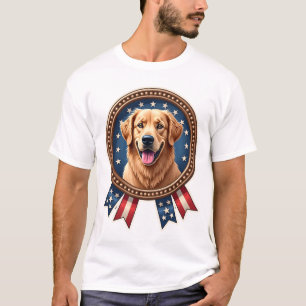 T-shirt Tee à médaillon de l'héritage patriotique Golden R