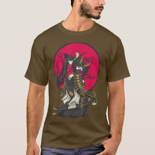 T-shirt Tee Anime Girl Samurai Japonais Fighter Ninja Mart