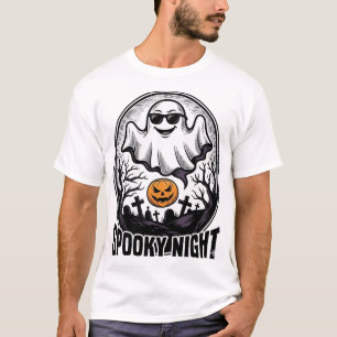 T-shirt Tee Art Cool Ghost Halloween Gravure Vintage_1