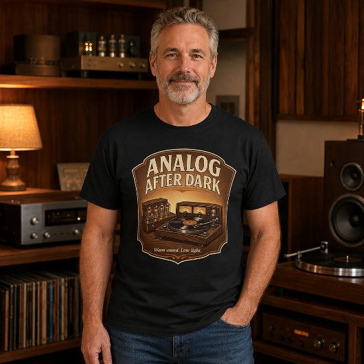 T-shirt Tee Audiophile Analog After Dark