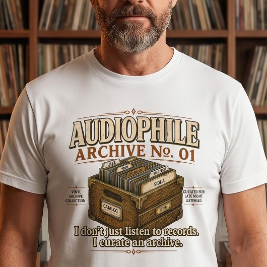 T-shirt Tee Audiophile Archive n° 01 Vinyle