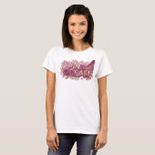 T-shirt Tee Bold Pink RÊVE ROSE Déclaration (Devant entier)