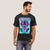 T-shirt Tee chat astronaute Tee chat de l'espace pour homm (Devant entier)