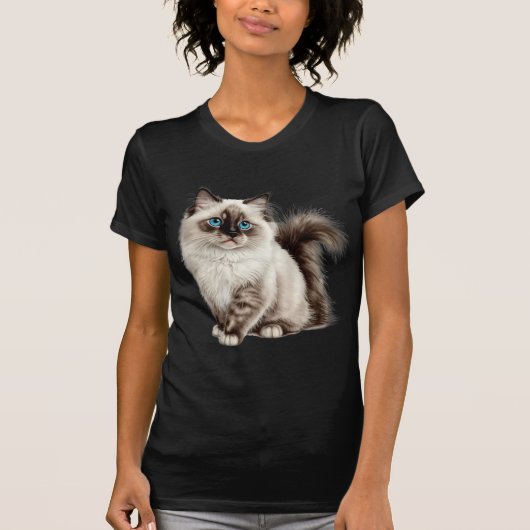 T-shirt Tee Chat Mignon Maman Chat Papa Chat (Devant)