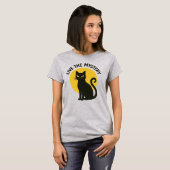 T-shirt Tee Chat Noir Lune Mystère (Devant entier)