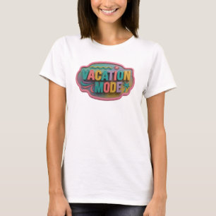 T-shirt Tee Classique Slogan MODE VACANCES Teal