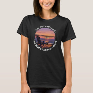 T-shirt Tee "Conjoint Introverti 'J'aime Vraiment Mon Balc