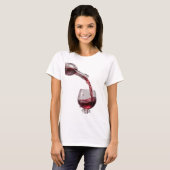 T-shirt Tee Cool Argent VIN ROUGE Déclaration (Devant entier)
