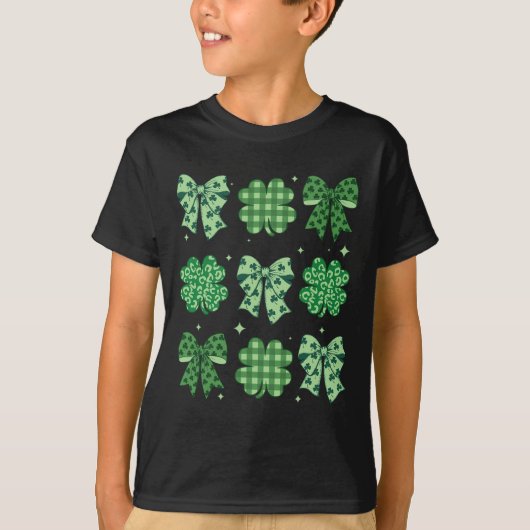 T-shirt Tee Coquette Bow Saint-Patrick Irlandaises Femmes (Devant)