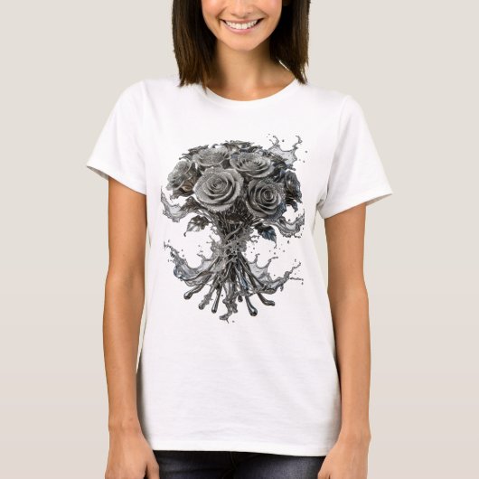 T-shirt Tee Crisp Silver ROSÉES D'ARGENT (Devant)
