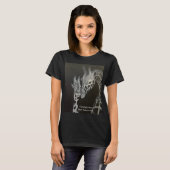 T-shirt Tee d'affirmation de girafes Douceur a de la force (Devant entier)