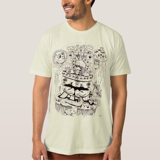 T-shirt Tee d'art psychédélique n° 1 (Devant)