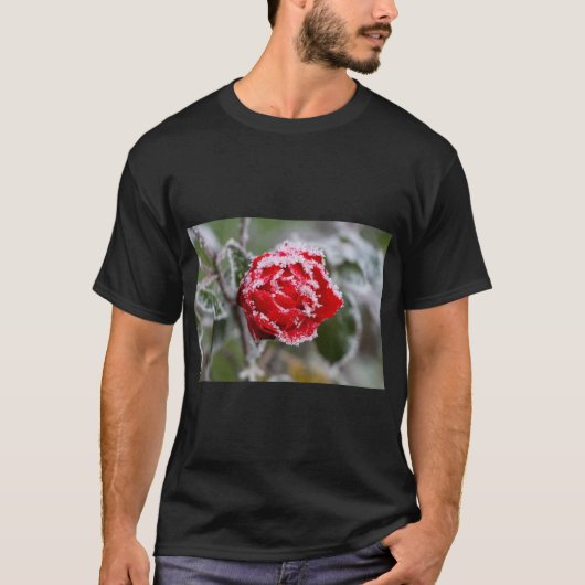 T-shirt Tee de beauté Frost Frozen Rose (Devant)