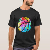 T-shirt Tee de boulet de basket - Rainbow Trippy Hippie Te (Devant)
