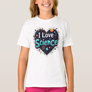 T-shirt Tee de divertissement et éducatif I Love Science T
