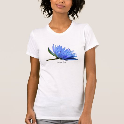 T-shirt Tee de femme avec Lily d'eau bleue (Devant)