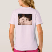 T-shirt Tee de fille au caniche blanc (Dos)