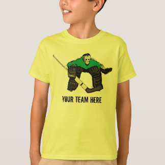 T-shirt Tee de gardien de but de hockey vert sur mesure