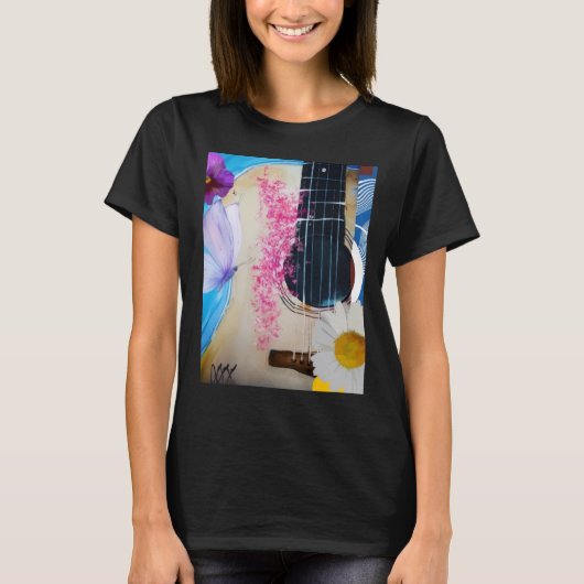 T-shirt Tee de guitare tropicale (Devant)
