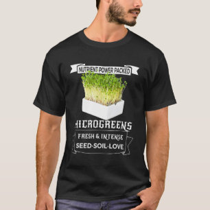 T-shirt Tee de jardinage de paysan de micro pousse à inscr