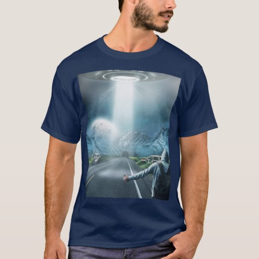 T-Shirt Tee de la navette spatiale extraterrestre (Devant)