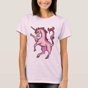T-shirt tee de licorne rose dames
