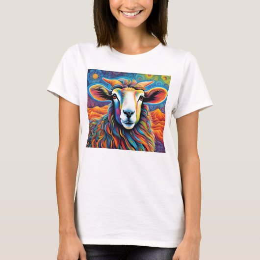 T-shirt Tee de mouton vibrant (Devant)