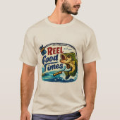 T-shirt Tee de pêche à la bonne heure (Devant)