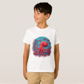 T-shirt Tee de pieuvre sous-marine (Devant entier)