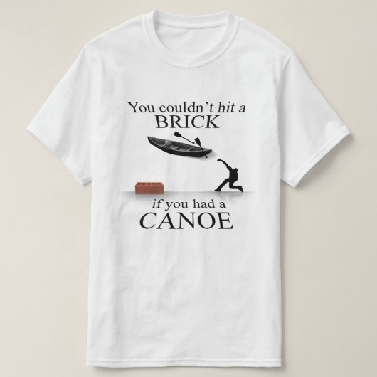 T-shirt tee de pirogue en brique (Design devant)