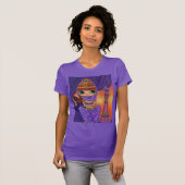 T-shirt Tee de poupée de génies mauves Big Eyes (Devant entier)