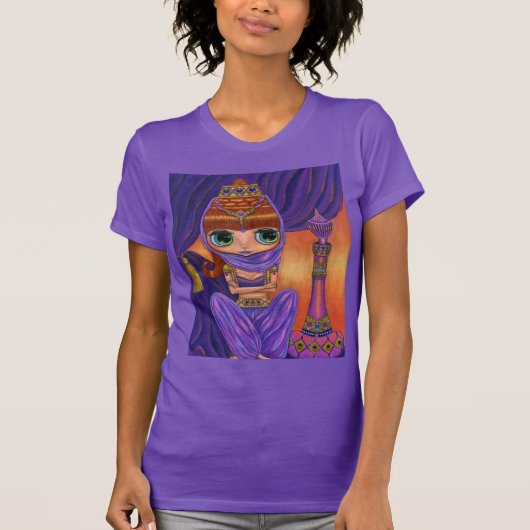 T-shirt Tee de poupée de génies mauves Big Eyes (Devant)