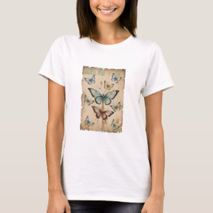 T-shirt Tee d'élégance papillon vintage