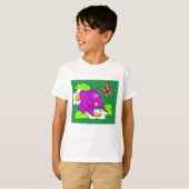 T-shirt Tee d'éléphant violet (Devant entier)