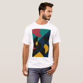 T-shirt Tee d'impression couleur moderne (Devant entier)