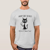 T-shirt Tee drôle de chat fantôme de silence de discussion (Devant)
