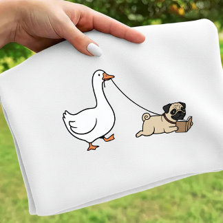 T-shirt Tee drôle de mère de Pug lisant avec une oie et de