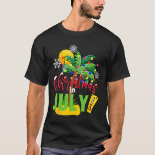 T-shirt Tee drôle de Noël en juillet Vacances d'été à la p