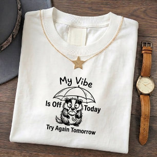 T-shirt Tee drôle d'humeur de blaireau grincheux