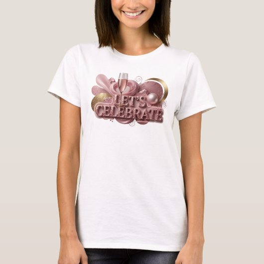 T-shirt Tee Dynamique Rouge LET'S CELEBRATE (Devant)