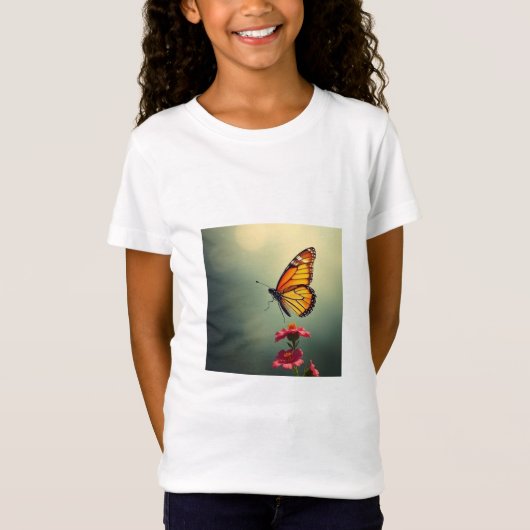 T-Shirt "Tee graphique papillon & fleurs" (Devant)