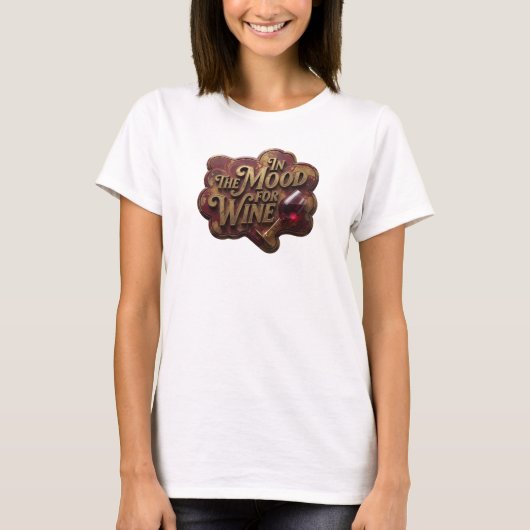 T-shirt Tee graphique rose gras ENVIE DE VIN (Devant)