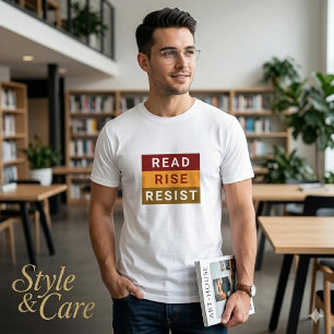 T-shirt Tee Inspire Action Lire S'élever Résister pour Hom