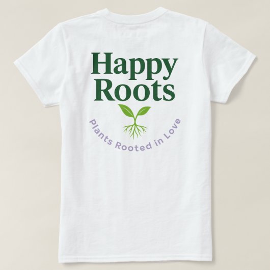 T-shirt Tee Logo (Impression Dos) | Happy Roots (Design dos)