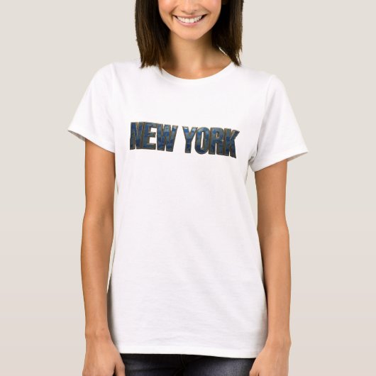 T-shirt Tee Navy à la mode NEW YORK (Devant)