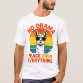 T-shirt Tee No Drama Llama (Devant)
